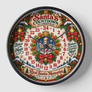 Reloj de cuenta regresiva de Santa para Navidad