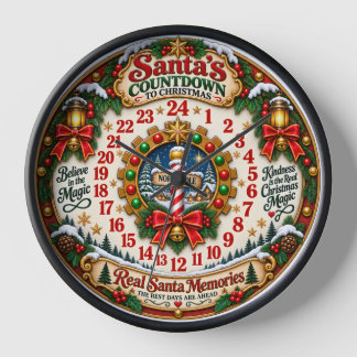 Reloj de cuenta regresiva de Santa para Navidad