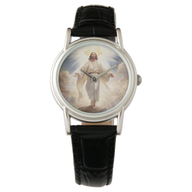 Reloj de cuero clásico para mujeres (Anverso)
