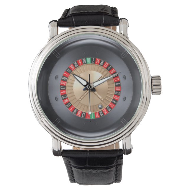 reloj de cuero de la rueda de ruleta (Anverso)