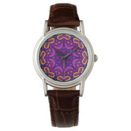 Reloj de cuero de lujo - Patrón tribal Boho elegan