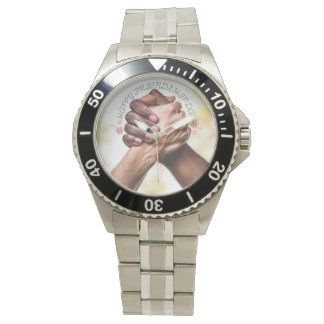 Reloj de cuero negro clásico