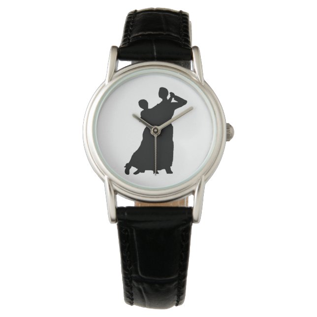 Reloj de cuero "Pareja de salón de baile" (Anverso)
