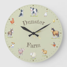 Reloj de cultivo con nombre de familia o granja