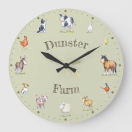 Reloj de cultivo con nombre de familia o granja