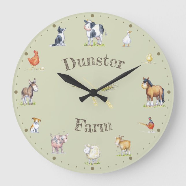 Reloj de cultivo con nombre de familia o granja (Anverso)