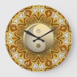 Reloj de decoración residencial Nouveau Gold Yin Y
