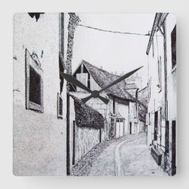 Reloj de dibujo del callejón francés