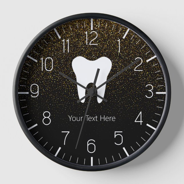 Reloj de diente blanco de consultorio dental perso (Anverso)