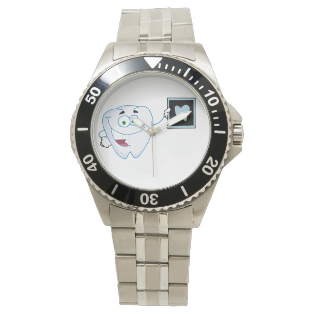 Reloj de dientes blancos feliz (Anverso)