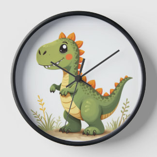 reloj de dinosaurios montado en pared