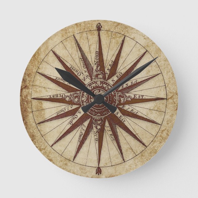 Reloj de diseño antiguo en blanco y negro (Anverso)