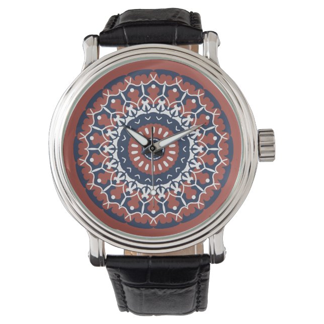 Reloj de diseño de Mandala (Anverso)