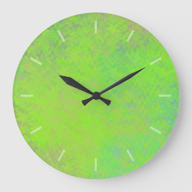 Reloj de diseño de papel verde limón (Anverso)