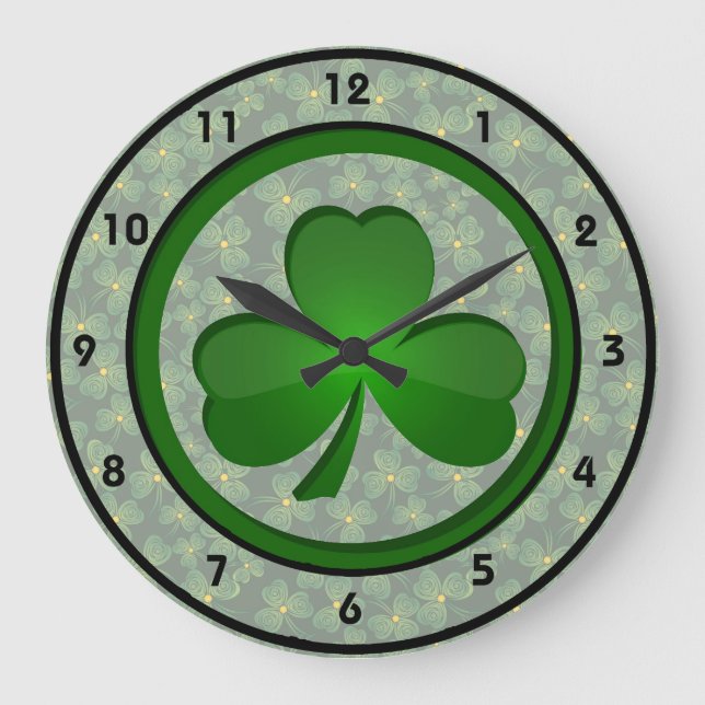 Reloj de diseño de Shamrock (Anverso)