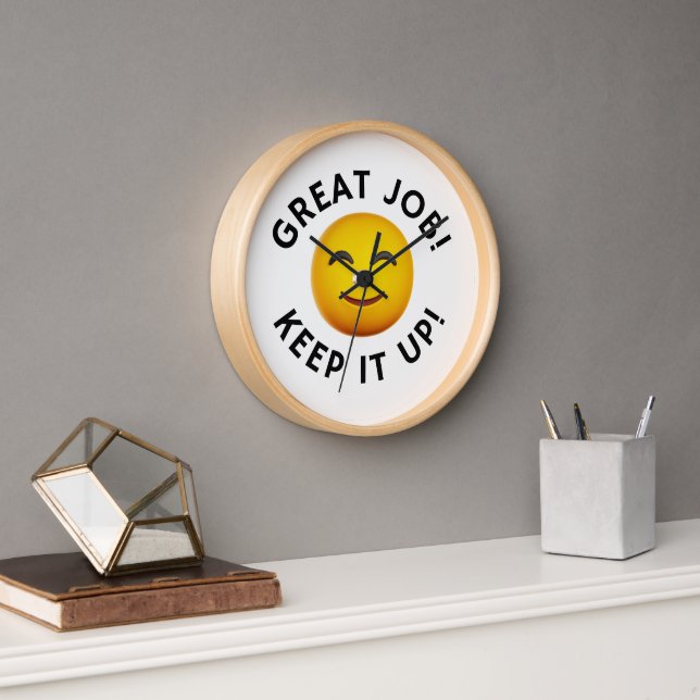 Reloj de diseño emoji para oficinas y hogar (Oficina)
