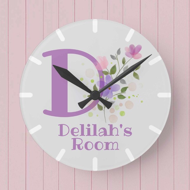 Reloj de dormitorio infantil con nombre Delilah (Subido por el creador)