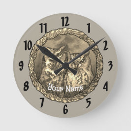 Reloj de dos búhos