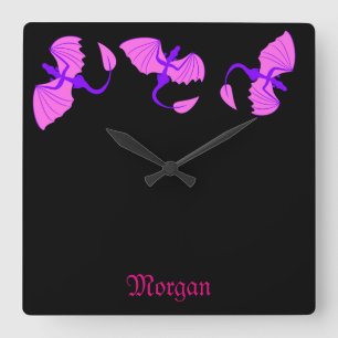 Reloj de dragón morado