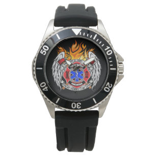 Reloj de emblema combinado para bomberos/médicos