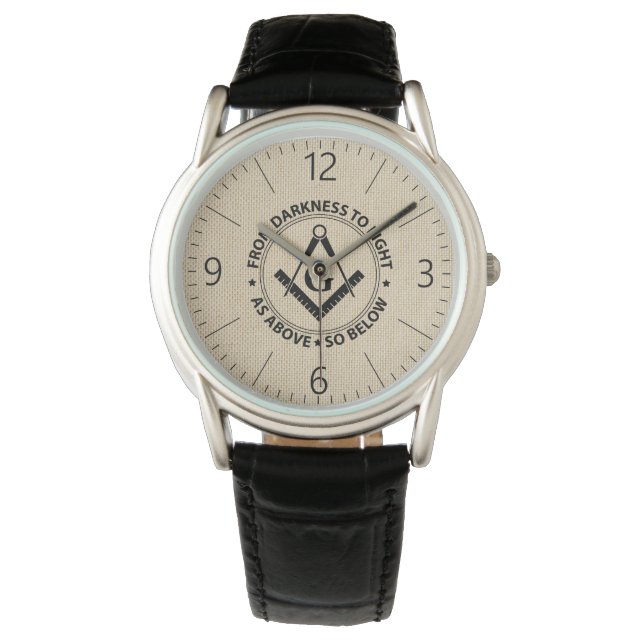 Reloj de emblema de masonería (Anverso)