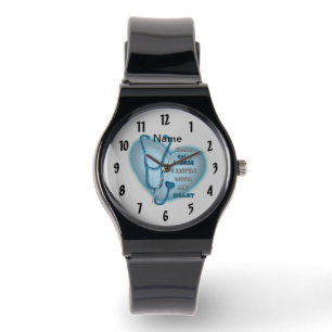 Reloj de enfermería CNA de Blue Heart