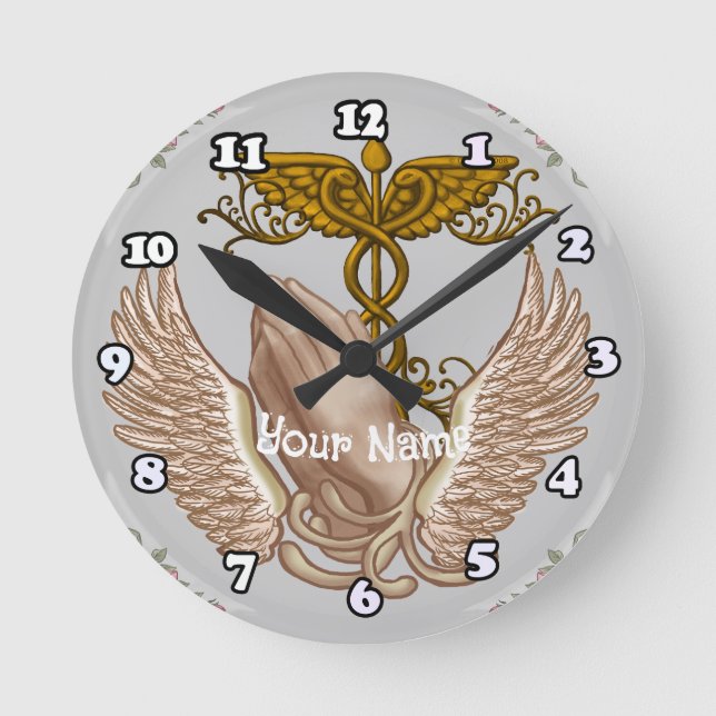 Reloj de enfermería de manos cristianas (Anverso)