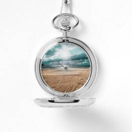 Reloj de escena de playa personalizado