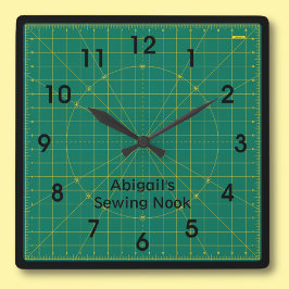 Reloj de estera verde de Quilter