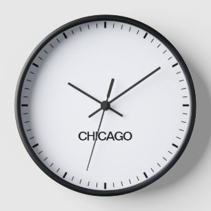 Reloj de estilo de Newsroom de Chicago Time Zone