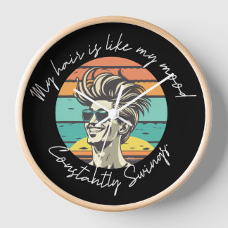 Reloj de estilo negro de la máquina del tiempo del