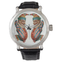 Reloj de estilo vintage de Clown Jester
