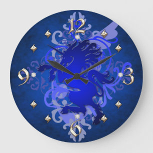 Reloj de fantasía azul unicornio
