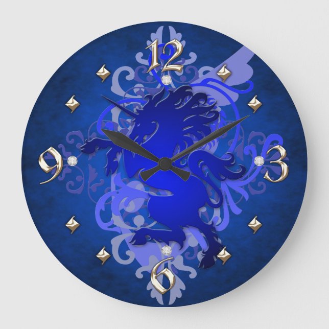 Reloj de fantasía azul unicornio (Anverso)