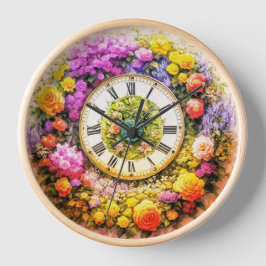 Reloj de flores
