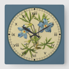 Reloj de flores azul botánico Curtis en 3 estilos