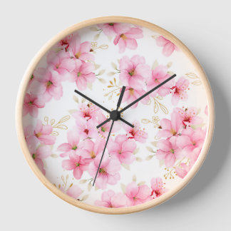 reloj de flores de cerezo