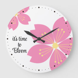 Reloj de flores de cerezo "es momento de florecer"