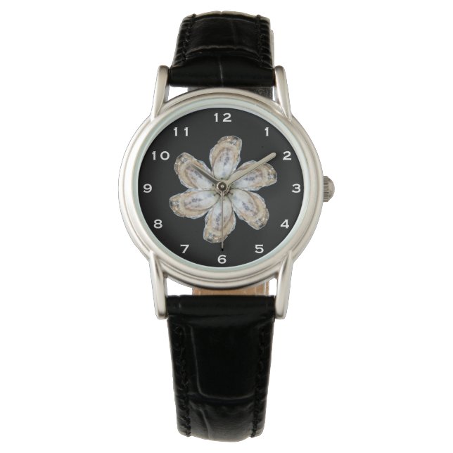 Reloj de flores de ostra - Diseño A (Anverso)