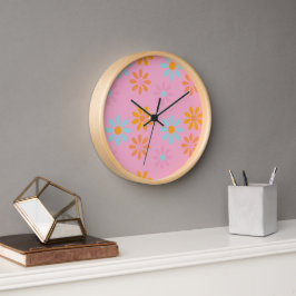 Reloj de flores de primavera