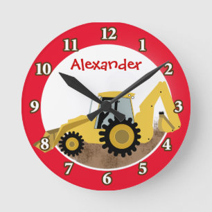 Reloj de fondo de construcción (rojo) Añadir un no