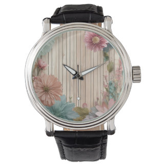 reloj de fondo de flores