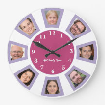 Reloj de fotos familiares personalizadas