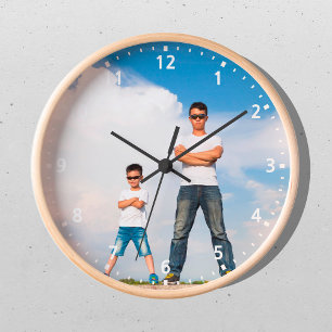 Reloj de fotos personalizado del regalo de cumplea