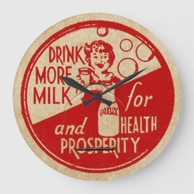 Reloj de frasco de leche de época (Anverso)