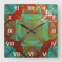 Reloj de fusión cromática rojo y verde