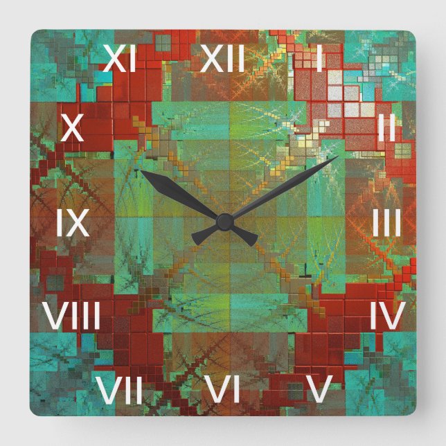 Reloj de fusión cromática rojo y verde (Anverso)
