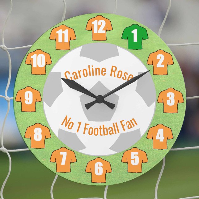 Reloj de fútbol - Camisetas Naranjas de oro (Subido por el creador)