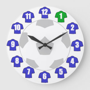 Reloj de fútbol - con Camisetas azules