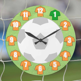 Reloj de fútbol - con Camisetas de oro viejos